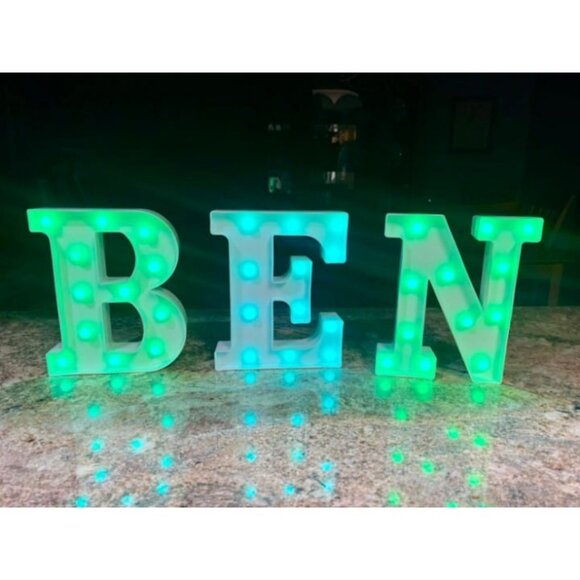 1 pc Colorful LED Marquee Letter Lights with Remote – Light Up Marquee Signs - Picture 3 of 3
